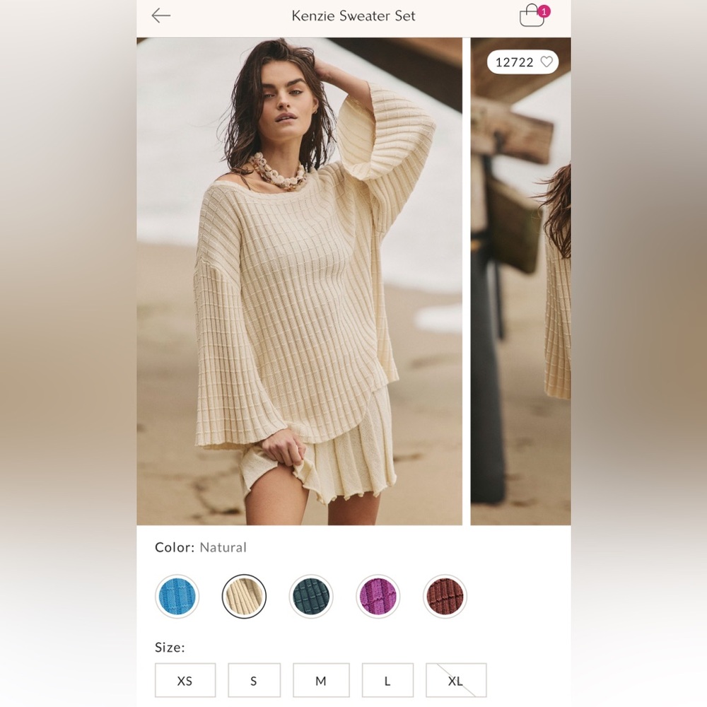 Kenzie Women's Cream Sweater Set